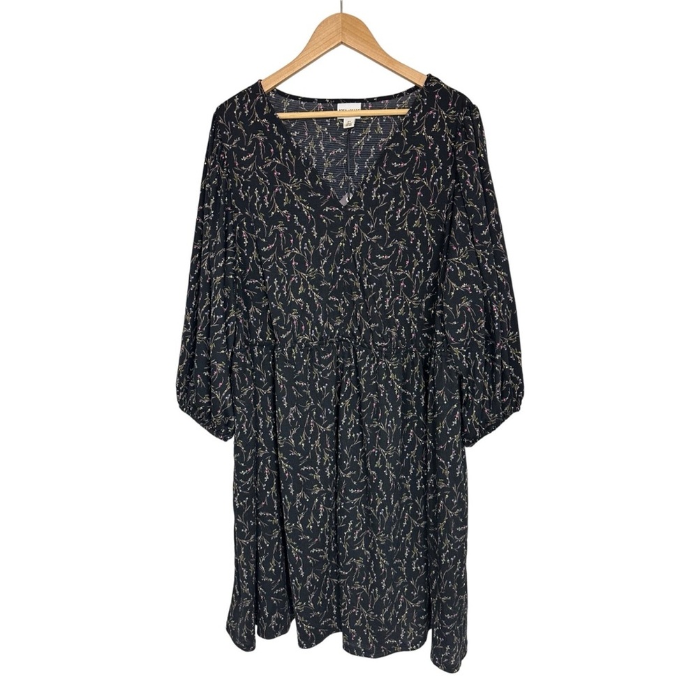 Beautiful floral black cottage core dress